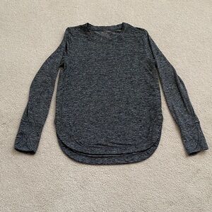 Athleta Gray Uptempo Long Sleeve Top for the gym or travel